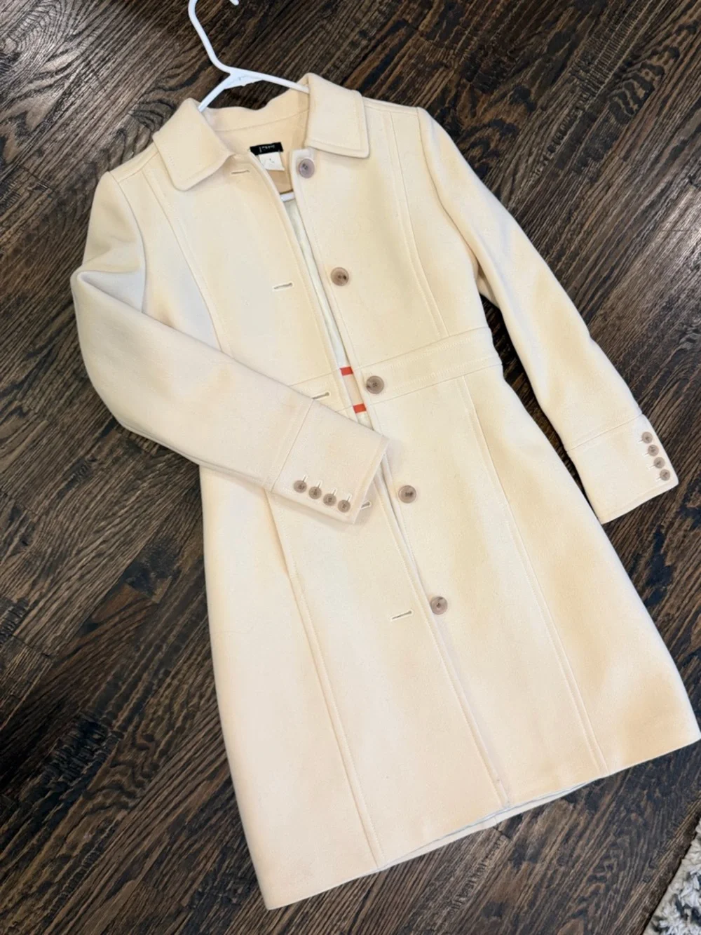 J.Crew Cream Wool Coat - Picture 2 of 6